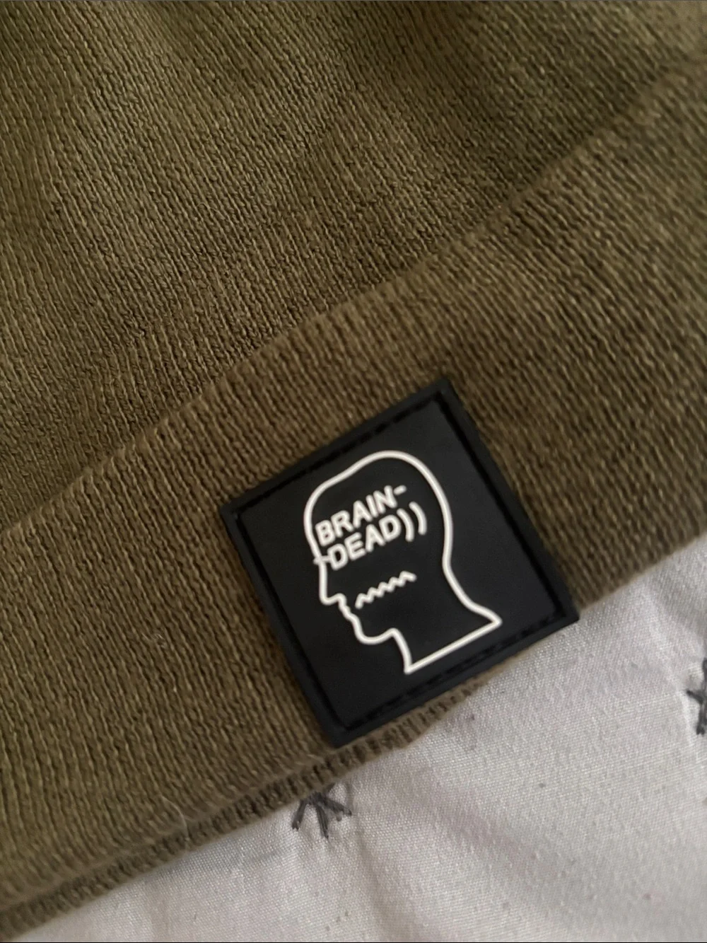 Brain Dead Olive Knit Cuffed Beanie